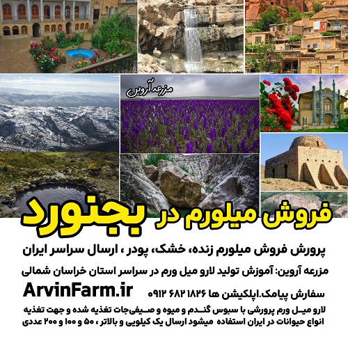 فروش میلورم در بجنورد خرید لارو میل ورم